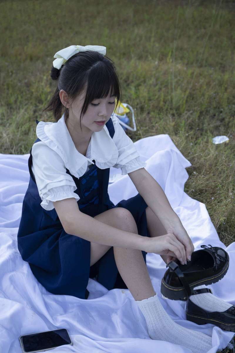 图片[4]-非常甜美的牛仔裙女孩【226P】20021-街头图