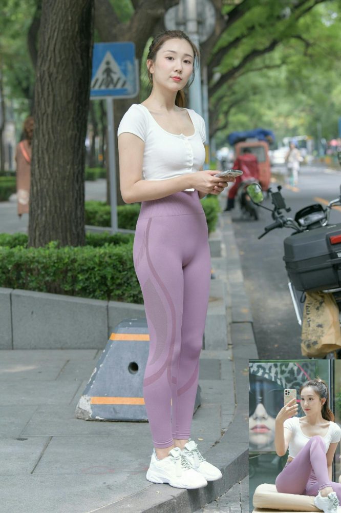 图片[5]-香芋色瑜伽裤高马尾漂亮女孩J2206 545P1V-19.1GB-街头图