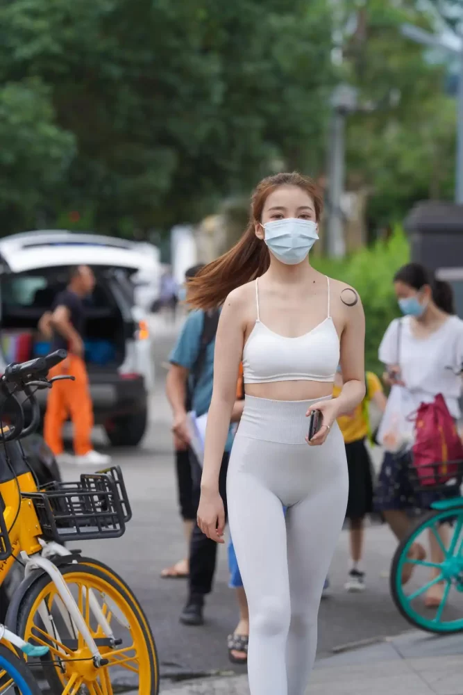 灰色瑜伽裤女孩 J1323 723P4V-17.9GB-街头图