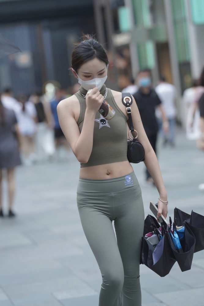 戴口罩的瑜伽裤小女人J3557 133P-1.43GB-街头图