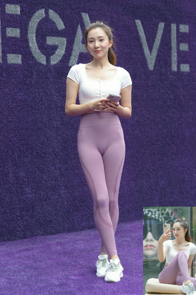 图片[4]-香芋色瑜伽裤高马尾漂亮女孩J2206 545P1V-19.1GB-街头图