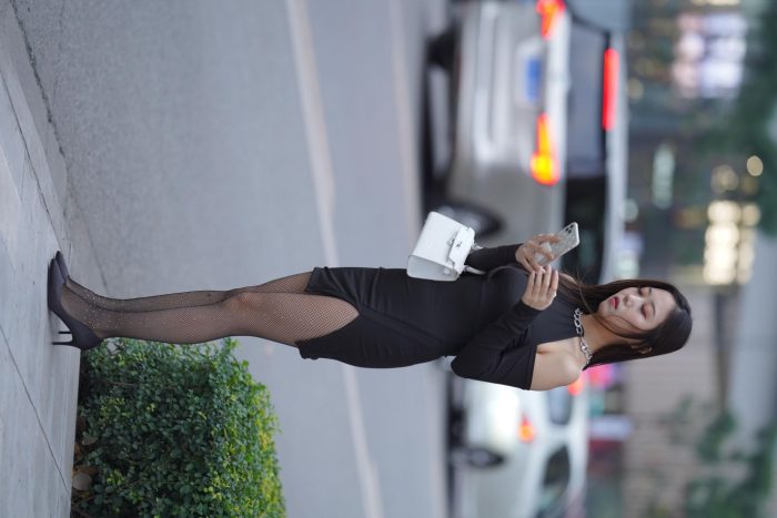 非常妩媚的网格丝袜女孩【186P】00037-街头图