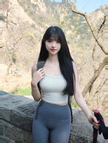 图片[9]-爱爬山的瑜伽裤MM，太甜美了！~-街头图