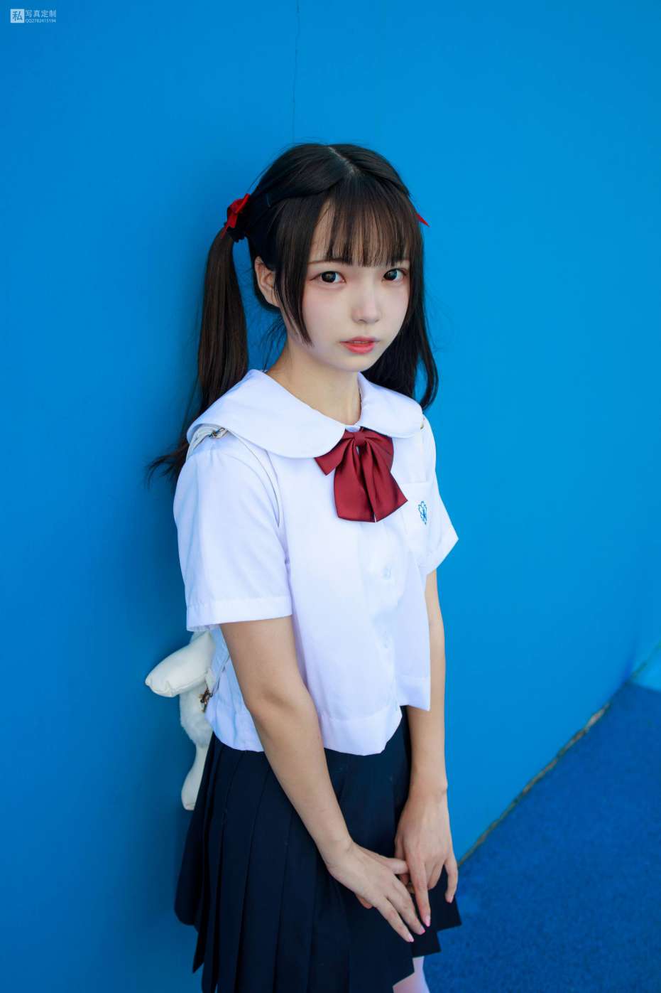 图片[2]-眼神好清澈的双马尾白丝女孩【75P】20019-街头图