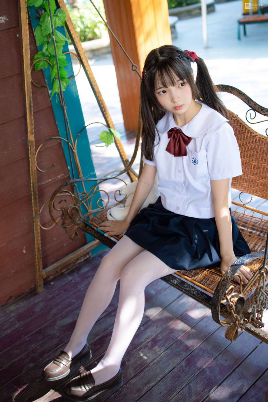 图片[3]-眼神好清澈的双马尾白丝女孩【75P】20019-街头图