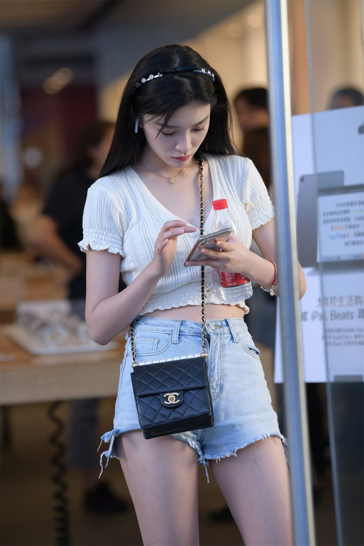 图片[5]-PJP137P魂魂作品_户外_牛仔热裤_清爽洁白的美女_街拍写真_137P-街头图